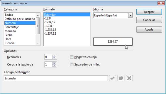 Seleccionar el formato adecuado para cada campo