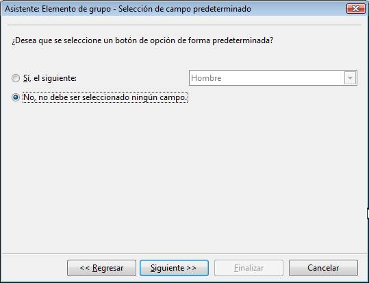 Elecci&oacute;n de campo predeterminado del grupo