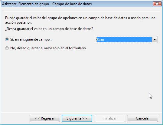Guardar un valor predeterminado para el campo