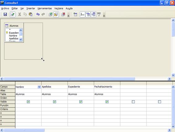 Redimensionar la tabla de datos de la consulta