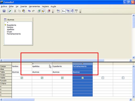 Cambiar de posici&oacute;n una consulta