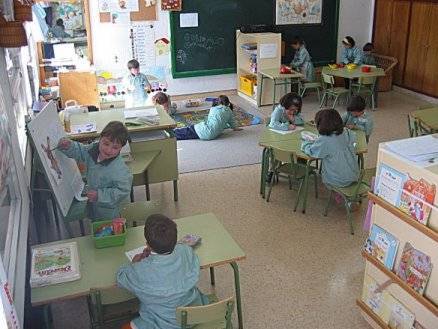 La diversidad no requiere una respuesta espec&iacute;fica sino una mejora de las pr&aacute;cticas de clase. En la imagen, un grupo de alumnos de infantil trabajan en diferentes tareas. Fuente: http://www.escueladeolvega.com/