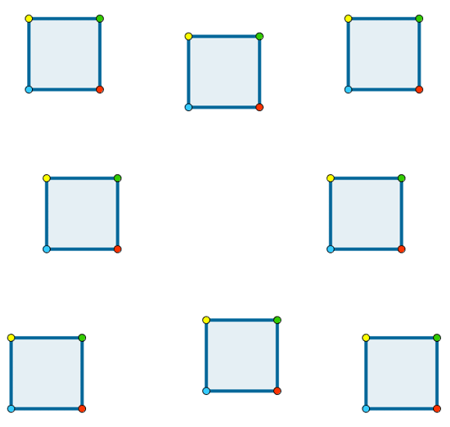 Construcci�n: Ocho cuadrados