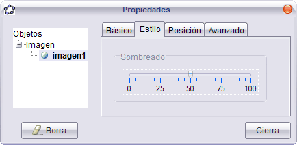 Propiedades de una imagen, Estilo