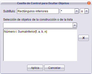 Definiendo una casilla de control