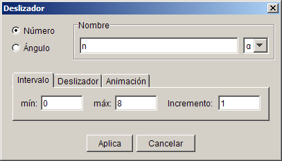 Propiedades del deslizador
