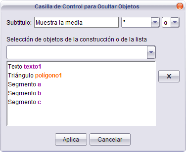 Creando una casilla de control