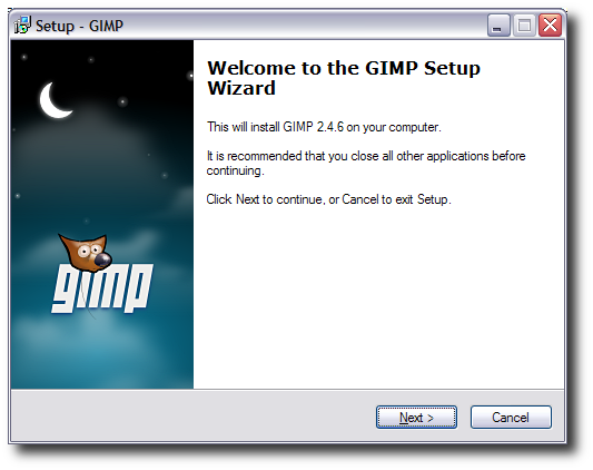instalaci�n Gimp 2