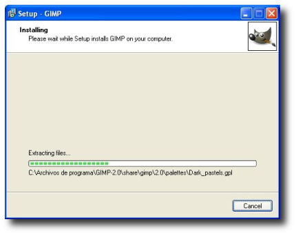 Instalaci�n de Gimp 6