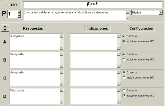 datos de respuestas cortas en las h&iacute;bridas