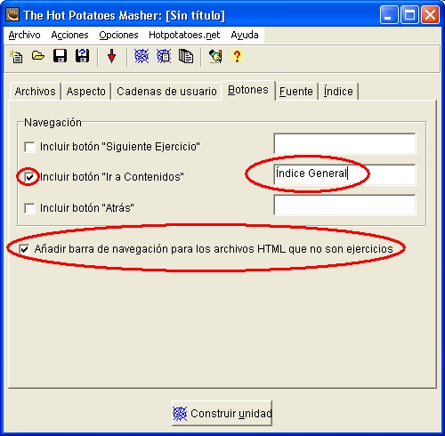 Elaboraci�n de un �ndice General