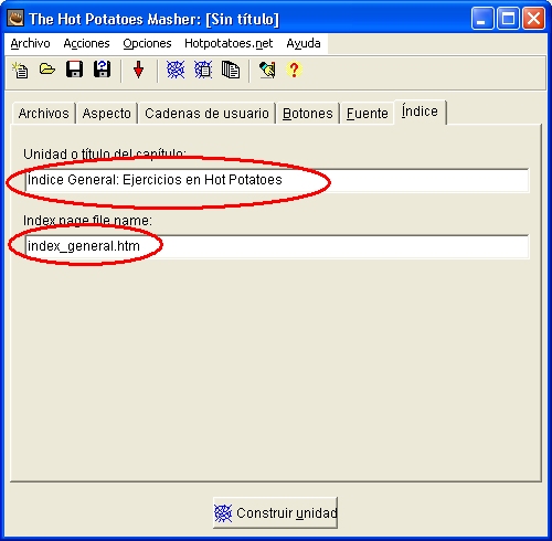 Creando el �ndice General