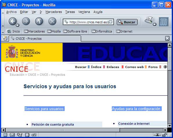 Servicios para usuarios del CNICE