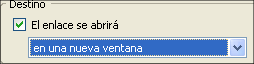 Opci&oacute;n para abrir enlace en una nueva ventana
