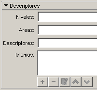 Apartado Descriptores de la pesta&ntilde;a Proyecto