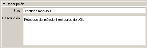 Apartado Descripci&oacute;n cumplimentado