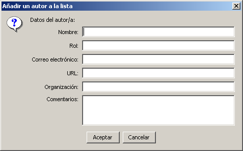 Cuadro para a&ntilde;adir autores a la lista