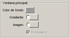 Configuraci&oacute;n de la ventana principal