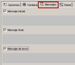 Pesta&ntilde;a mensajes