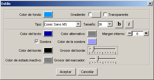 Cambio del color de fondo