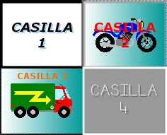 Casillas con contenidos diferentes