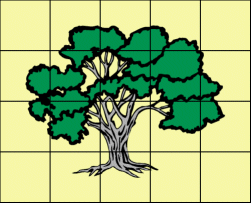 Puzzle con cuatro piezas de las esquinas iguales