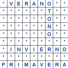 Combinaci&oacute;n de las palabras en la sopa de letras