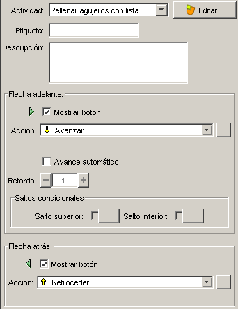 Configuraci&oacute;n del comportamiento de los botones de avance y retroceso