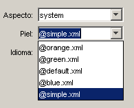 Cuadro de configuraci&oacute;n de la piel