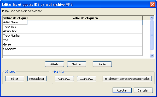 Etiquetas ID del archivo MP3