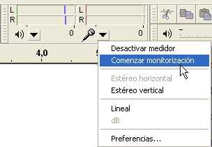 Comenzar monitorización