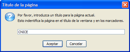 Título de la página