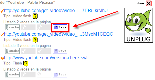 Descarga del archivo FLV