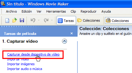 Capturar desde dispositivo de vídeo