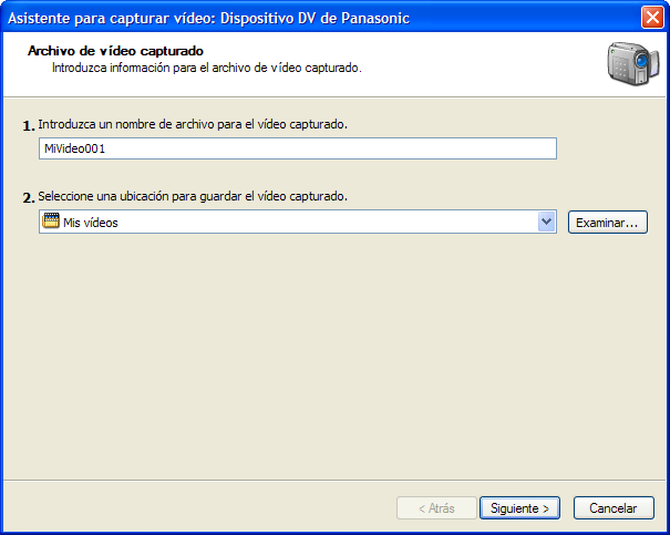 Archivo de vídeo capturado