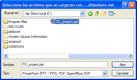 Selecciona los archivos