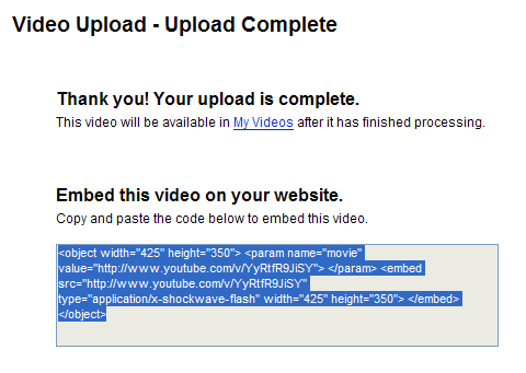 Upload Complete
