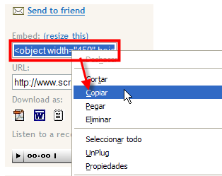 Código Embed